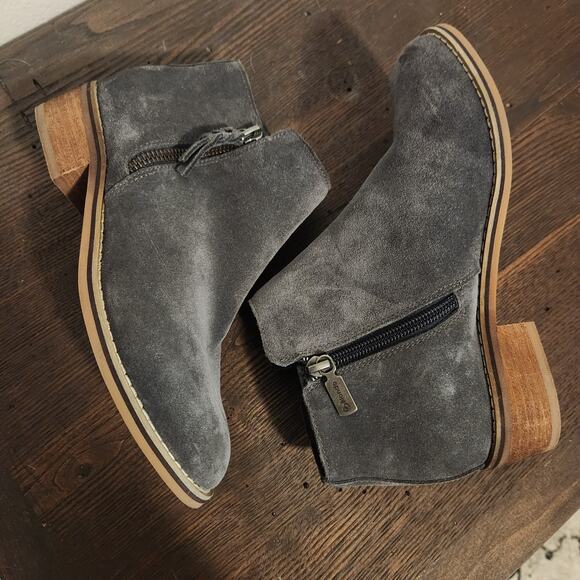 Blondo Boots Womens Liam Ankle Bootie Waterproof Grey Suede Casual Size 6 - Picture 7 of 9